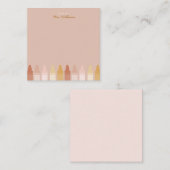 トレンディーボホカラーズクレヨン先生名 ノートカード (正面/裏面)