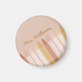 トレンディーボホカラーズクレヨン先生名 マグネット