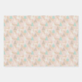 トレンディーボホクリスマスツリーズホリデイ ラッピングペーパーシート (正面3)