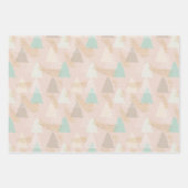 トレンディーボホクリスマスツリーズホリデイ ラッピングペーパーシート (正面)