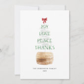 トレンディーボホクリスマスツリータイポグラフィグリーンレッド シーズンカード (正面)