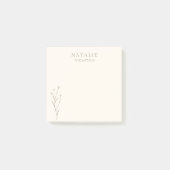 トレンディーボホシックグリーゲフラワーパーソナライズされた ポストイット (正面)