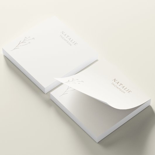 トレンディーボホシックグリーゲフラワーパーソナライズされた ポストイット