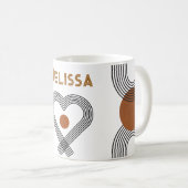 トレンディーボホシックスタイルカラフル幾何学模様 コーヒーマグカップ (正面右)