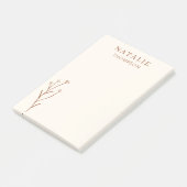 トレンディーボホシックテラコッタクールパーソナライズされた ポストイット (アングル)