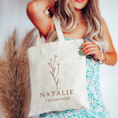 トレンディーボホシックテラコッタフラワーパーソナライズされた トートバッグ