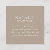 トレンディーボホシックミニマル素朴リストライグフラワー スクエア名刺 (裏面)