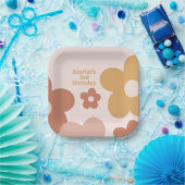 トレンディーボホデイジー ペーパープレート (パーティー)