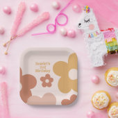 トレンディーボホデイジー ペーパープレート (パーティー)