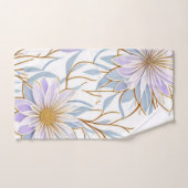 トレンディーボホデザインモダン,シック,花葉類, バスタオルセット (ハンドタオル)