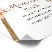 トレンディーボホドライパームパンパスグラスミモサバー ポスター (角)