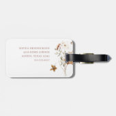 トレンディーボホニュートラル秋のワイルドフラワーオンホワイト ラゲッジタグ (裏面横)