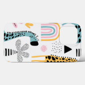 トレンディーボホピンクグリーンイエロータフケース Case-Mate iPhoneケース (裏面 (横))