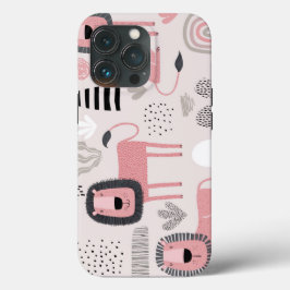 トレンディーボホピンクグリーンイエロータフケース iPhone 13 PROケース