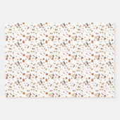 トレンディーボホブラウンクリスマス ラッピングペーパーシート (正面)