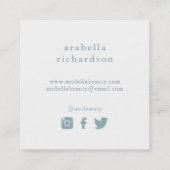 トレンディーボホブーケ |ソーシャルメディアのアイコン スクエア名刺 (裏面)