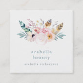 トレンディーボホブーケ |ソーシャルメディアのアイコン スクエア名刺 (正面)