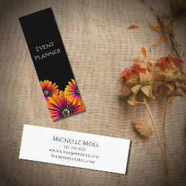 トレンディーボホボタニカルデイジー白黒 スキニー名刺