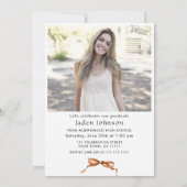 トレンディーボホボリボン2写真卒業パーティー 招待状 (裏面)