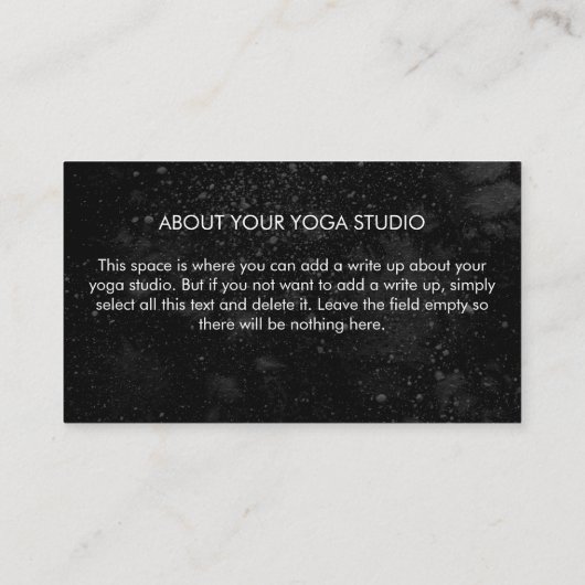 トレンディーボホマンダラシックセナラ白黒 名刺 (裏面)