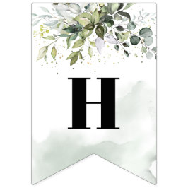 トレンディーボホユーカリプスグリーン16thバースデーパーティー バンティングフラッグ