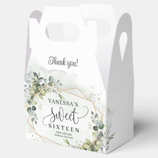 トレンディーボホユーカリ緑の金ゴールド16歳 フェイバーボックス (オープン)