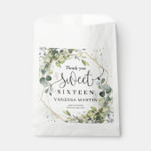 トレンディーボホユーカリ緑の金ゴールドsweet sixteen フェイバーバッグ (正面)