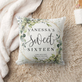 トレンディーボホユーカリ緑金ゴールド16 クッション