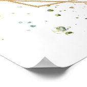 トレンディーボホユーカリ金ゴールドフレーム結婚の歓迎 ポスター (角)