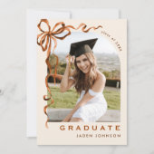 トレンディーボホリボン5 PHOTO卒業式パーティー 招待状 (正面)