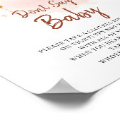 トレンディーボホレインボー言わないベビーゲームサイン ポスター (角)