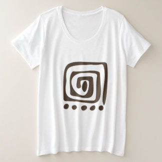 トレンディーボホ抽象芸術アート プラスサイズTシャツ