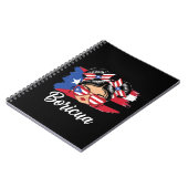 トレンディーボリチャガールプエルトリコ国旗 ノートブック (左側)