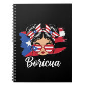 トレンディーボリチャガールプエルトリコ国旗 ノートブック (正面)
