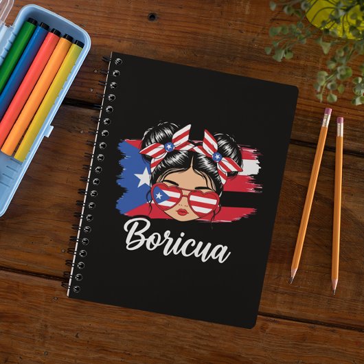 トレンディーボリチャガールプエルトリコ国旗 ノートブック