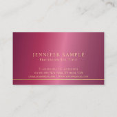 トレンディーボルエレガントドークリーンモダンプレーンラグジュアリー 名刺 (裏面)