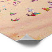 トレンディーボンディ – 抽象芸術、ビーチウォールアート絵画ズ ポスター (角)