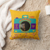 トレンディーボーカラフルホレトロおもしろい大学院写真 クッション (ブランケット)