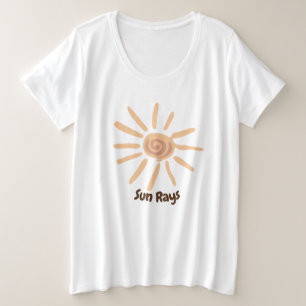 トレンディーボーホサンと太陽の光の引用文 プラスサイズTシャツ