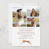 トレンディーボーホリボン4 PHOTO卒業パーティー 招待状 (裏面)