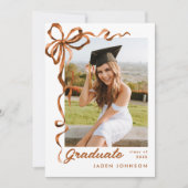 トレンディーボーホリボン4 PHOTO卒業パーティー 招待状 (正面)