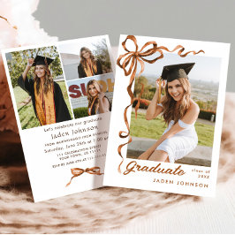 トレンディーボーホリボン4 PHOTO卒業パーティー 招待状