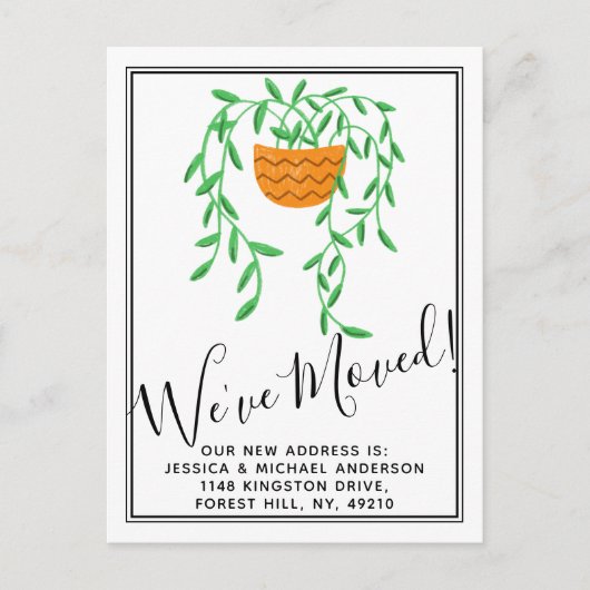 トレンディーポッテドハウスプラントニューホームムービング 案内ポストカード (正面)