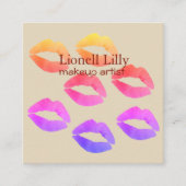 トレンディーポップ・アートのメイクアップアーティストスクウェア スクエア名刺 (正面)
