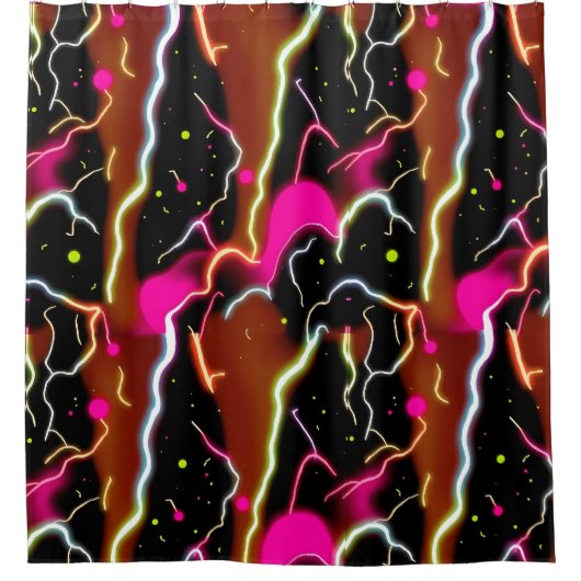 トレンディーポップ・アートの栽培シャワーカーテン シャワーカーテン (正面)