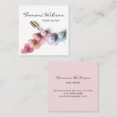 トレンディーポーランドネイルアーティストサロンサービス スクエア名刺 (正面/裏面)