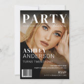 トレンディーマガジンカバー |誕生日パーティー 招待状 (正面)