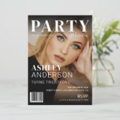 トレンディーマガジンカバー |誕生日パーティー 招待状 (スタンド正面)