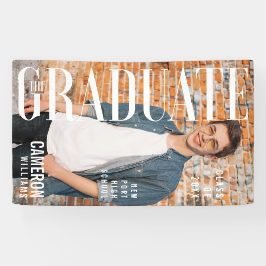 トレンディーマガモダンジンカバー写真卒業 横断幕 (横)