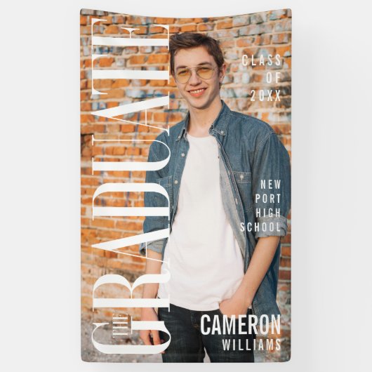 トレンディーマガモダンジンカバー写真卒業 横断幕 (縦)